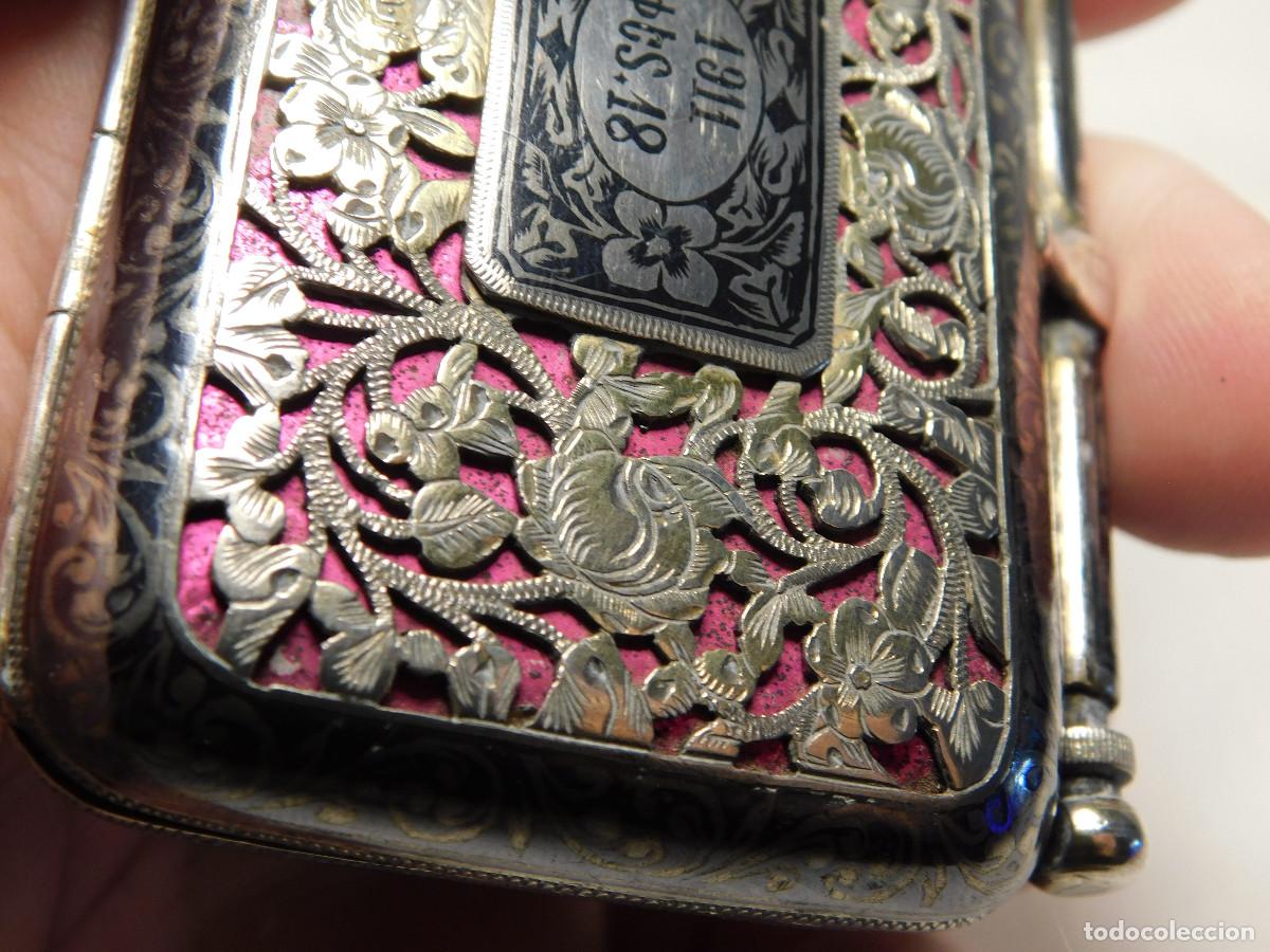 Antig&uuml;edades: Pitillera de dama plata nielada 1911 - Foto 11
