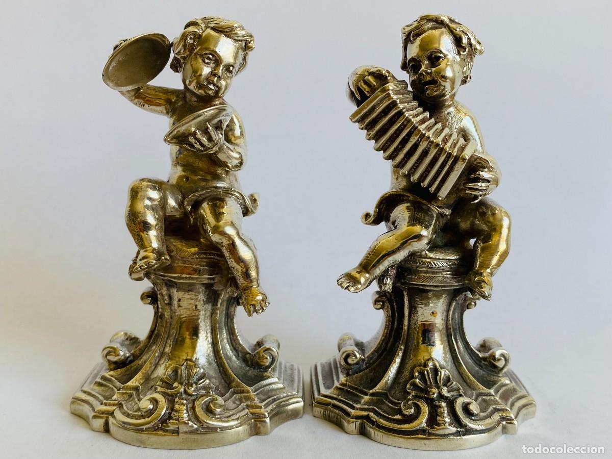 Antig&uuml;edades: par de figuras de plata 800 - Foto 1
