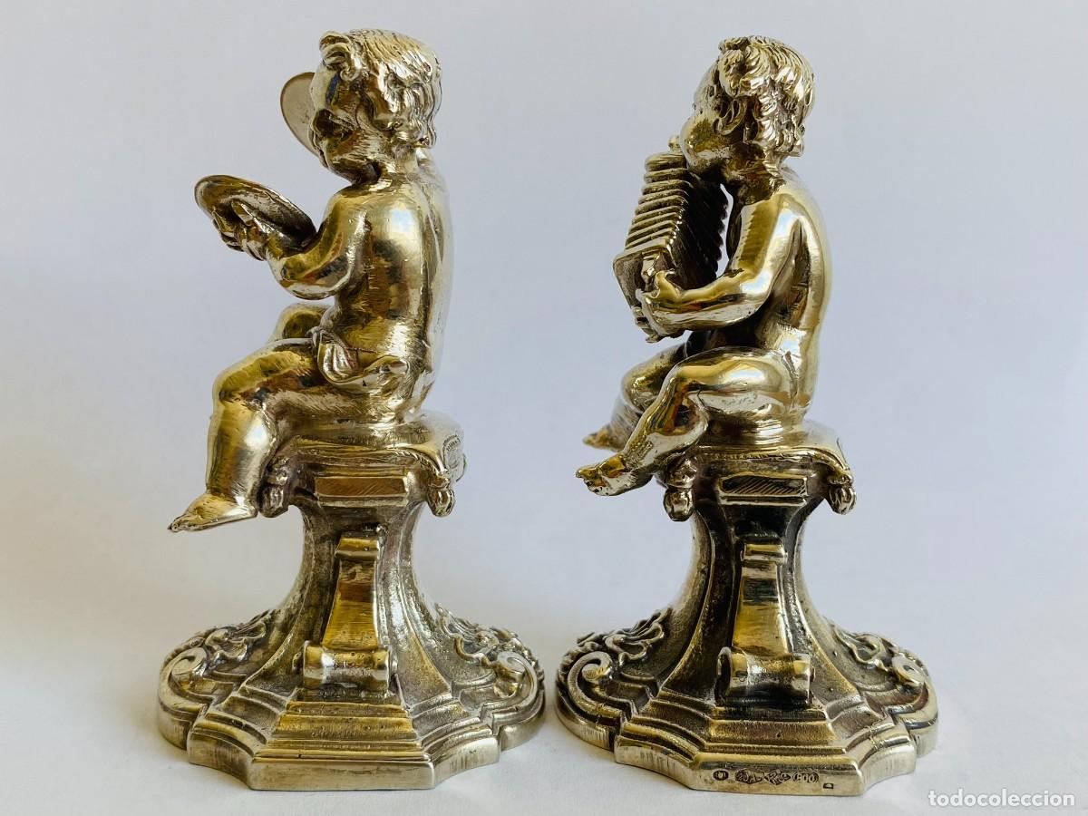 Antig&uuml;edades: par de figuras de plata 800 - Foto 2