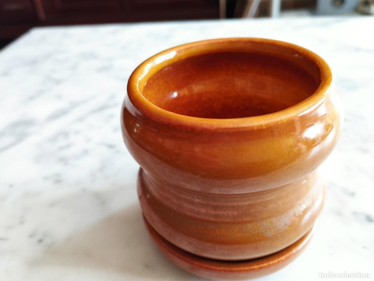 Antig&uuml;edades: MIni macetero de ceramica mide 7,50 X 7 cm. - Foto 1