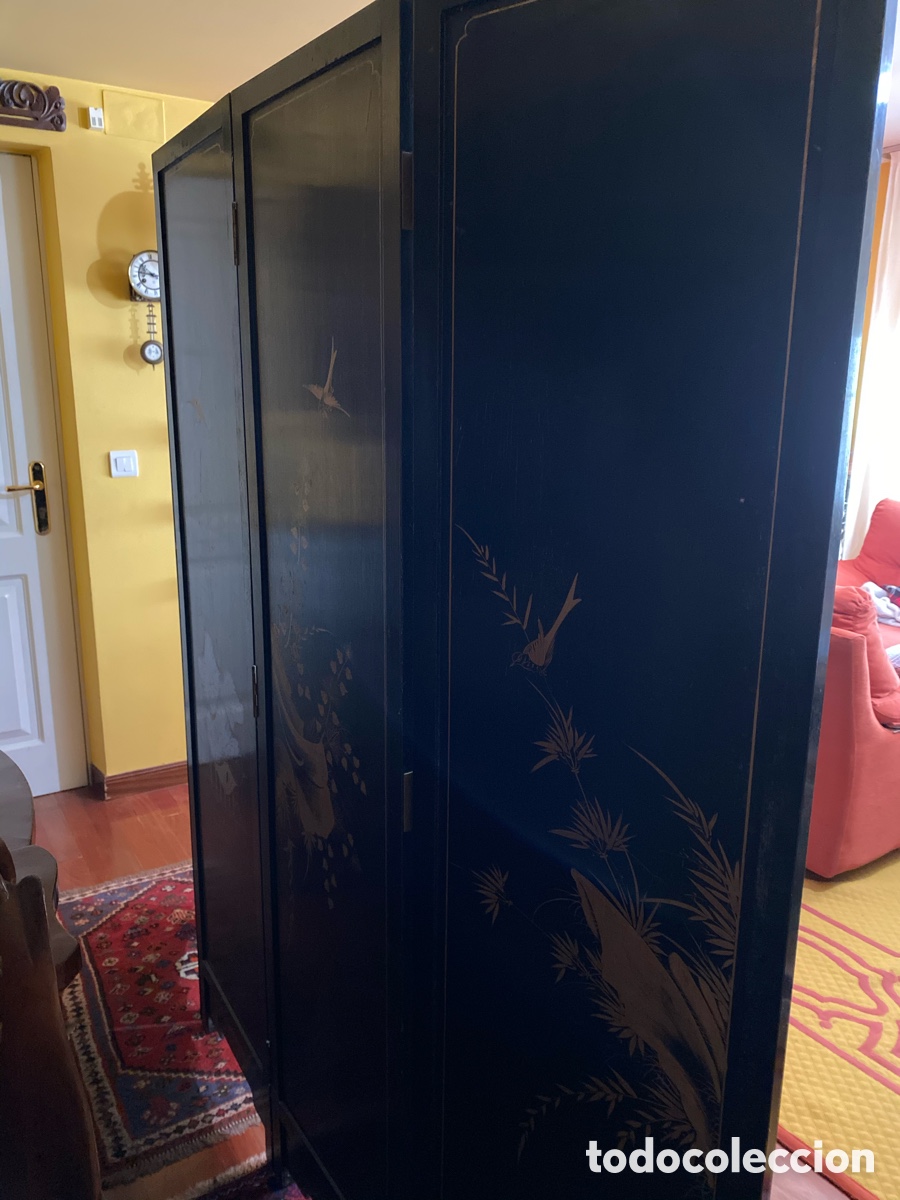 Antig&uuml;edades: Coromandel Biombo Chino XIX - Foto 3