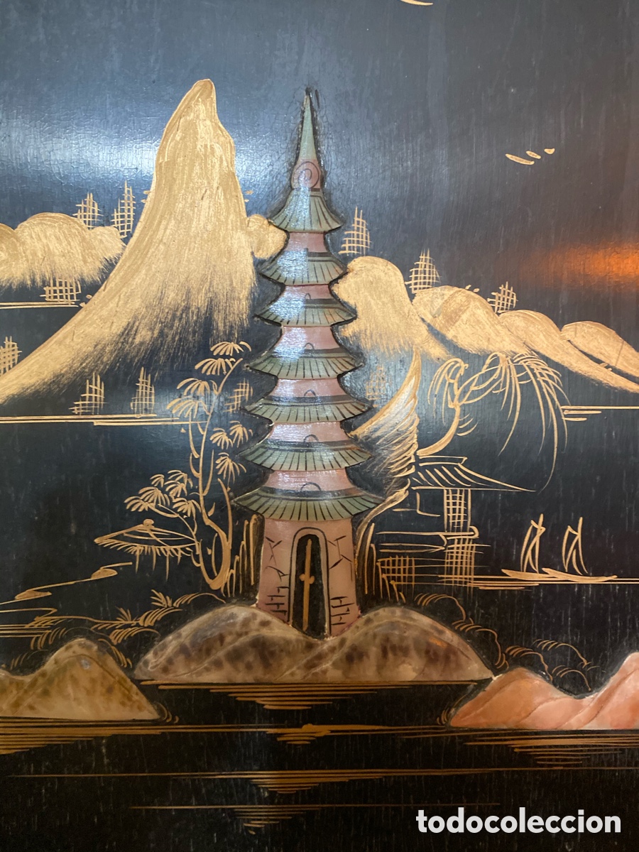 Antig&uuml;edades: Coromandel Biombo Chino XIX - Foto 8