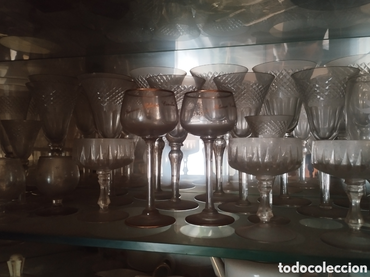 Antig&uuml;edades: Lote vajilla de caf&eacute; y copas de cristal - Foto 5