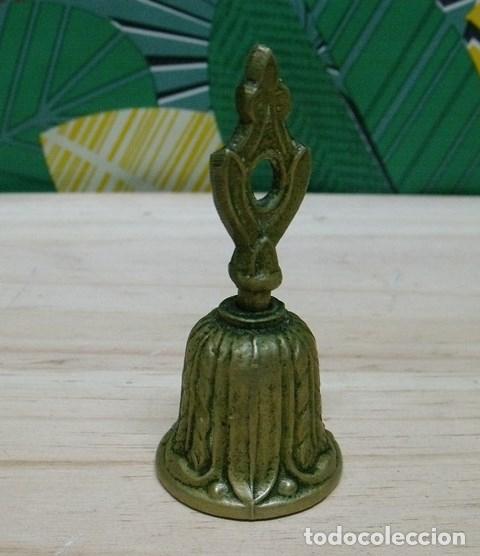 Antig&uuml;edades: Campanilla Campana de Mano Bronce - Foto 2