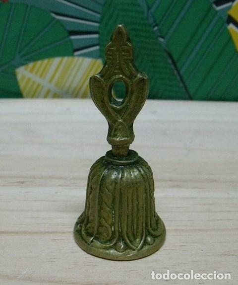 Antig&uuml;edades: Campanilla Campana de Mano Bronce - Foto 1