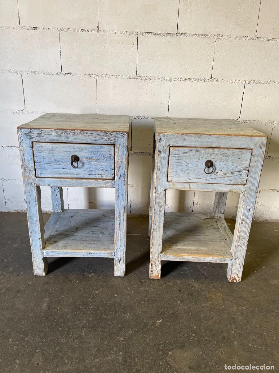 Antig&uuml;edades: pareja mesitas antiguas restauradas - Foto 1