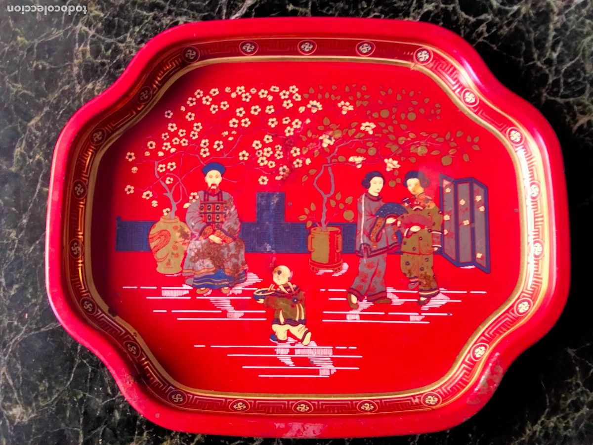Antig&uuml;edades: Bandeja Elite Trays. Escena oriental. - Foto 1