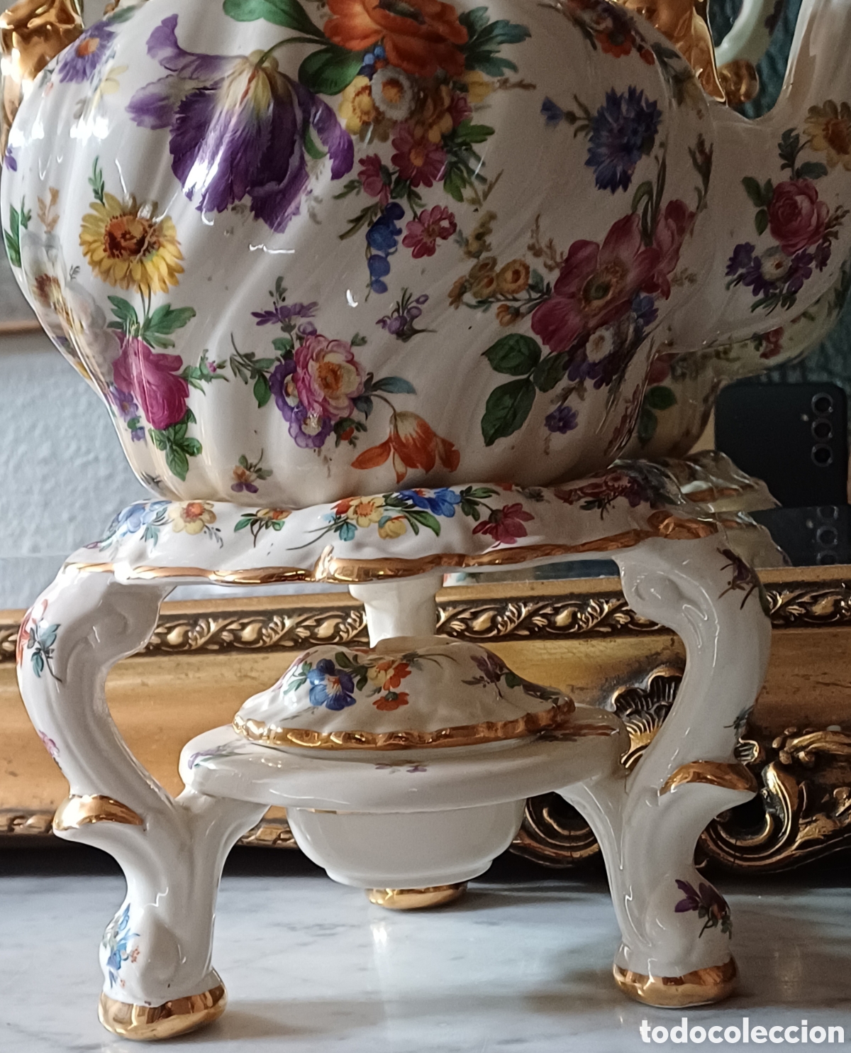 Antig&uuml;edades: Gran Tetera con infernillo &rdquo; Boch Freres&rdquo; lujo. - Foto 3