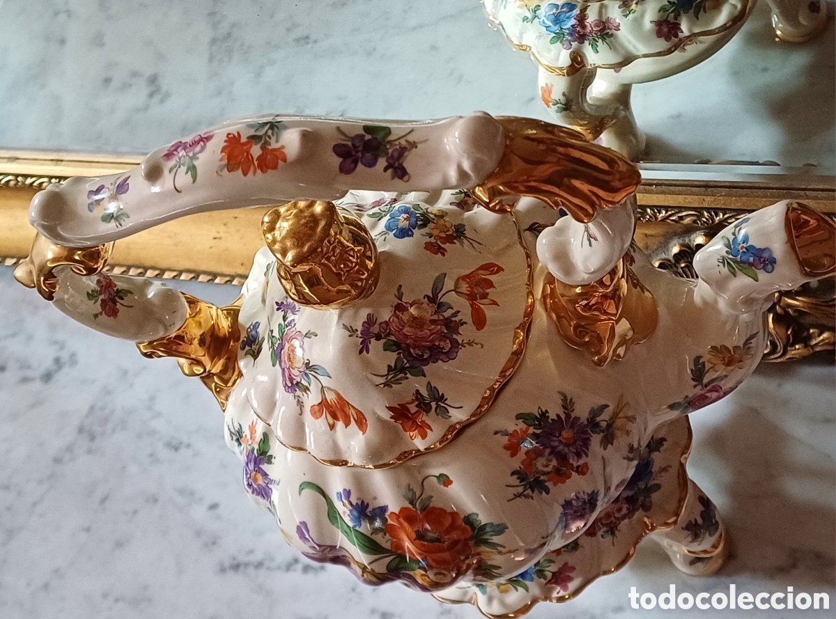 Antig&uuml;edades: Gran Tetera con infernillo &rdquo; Boch Freres&rdquo; lujo. - Foto 4