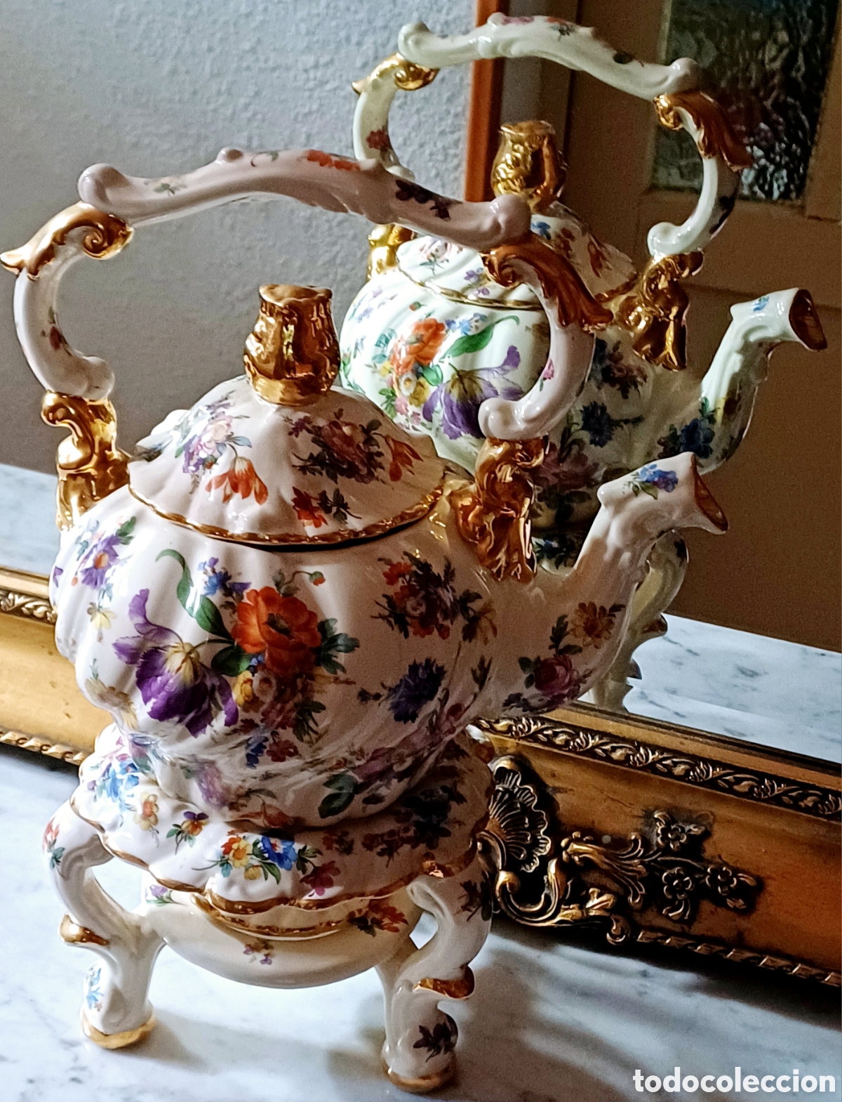 Antig&uuml;edades: Gran Tetera con infernillo &rdquo; Boch Freres&rdquo; lujo. - Foto 1