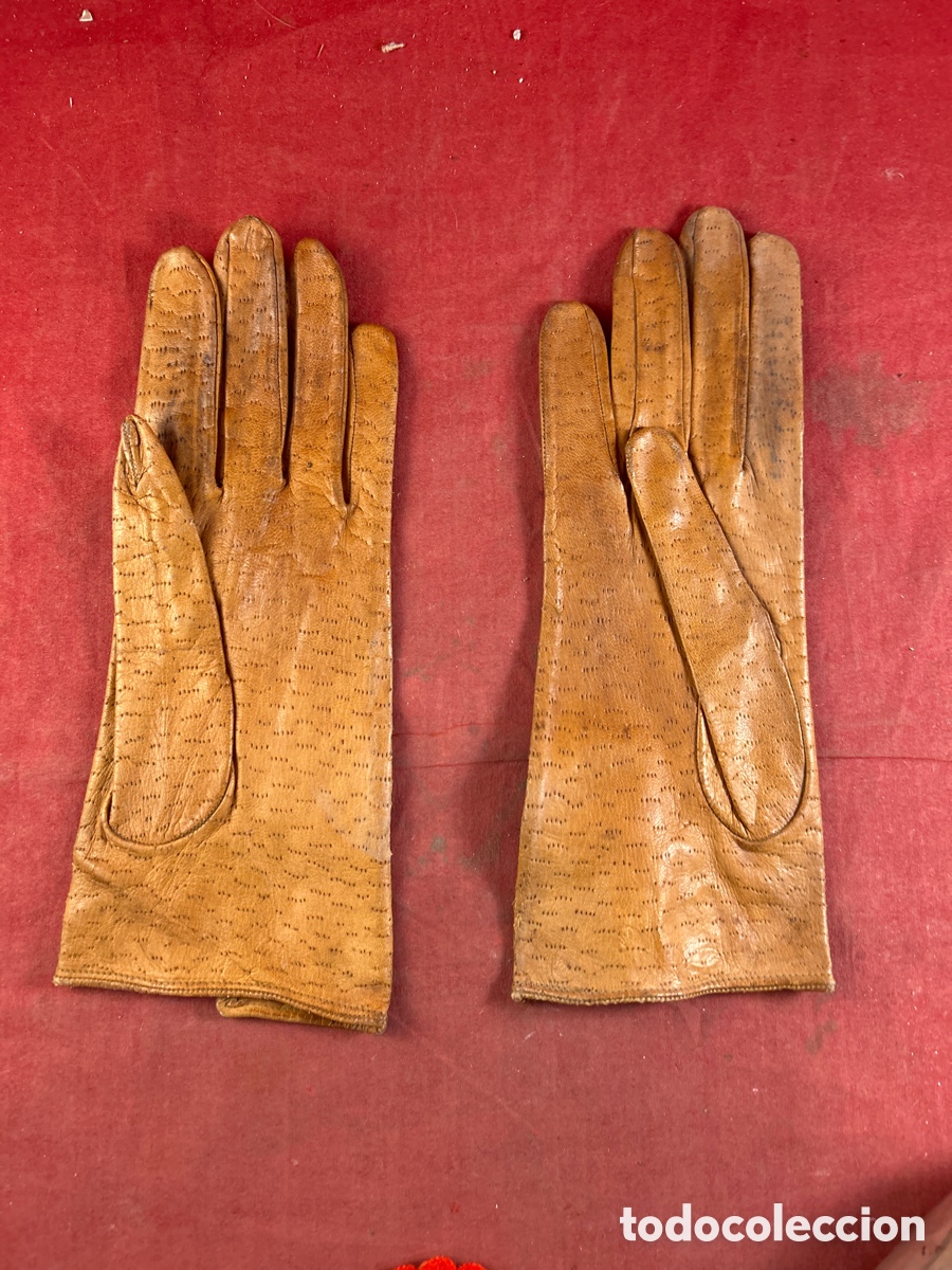 Antig&uuml;edades: GUANTES DE PIEL ANTIGUOS - Foto 1