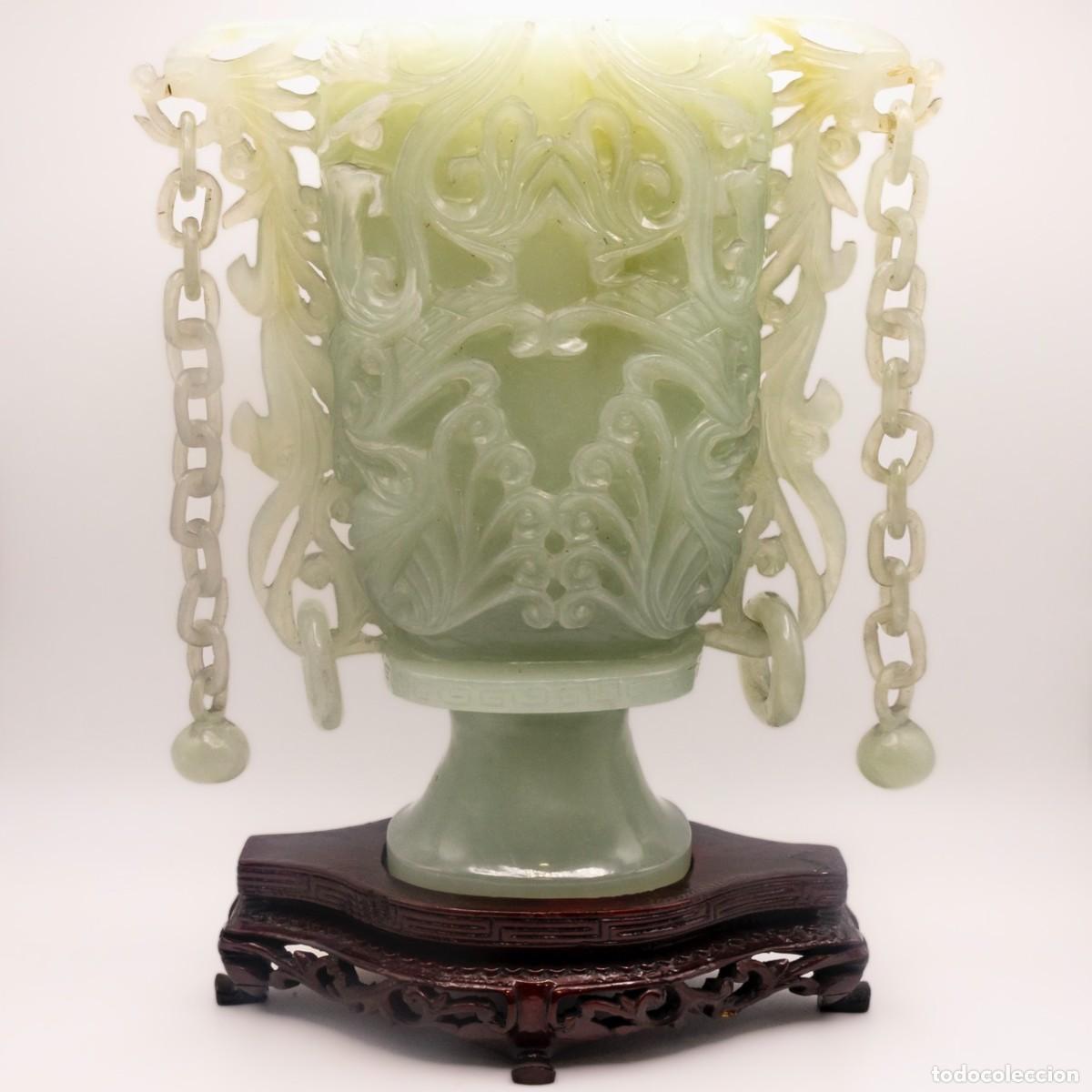Antig&uuml;edades: Jarr&oacute;n Ornamental Jade - Foto 1