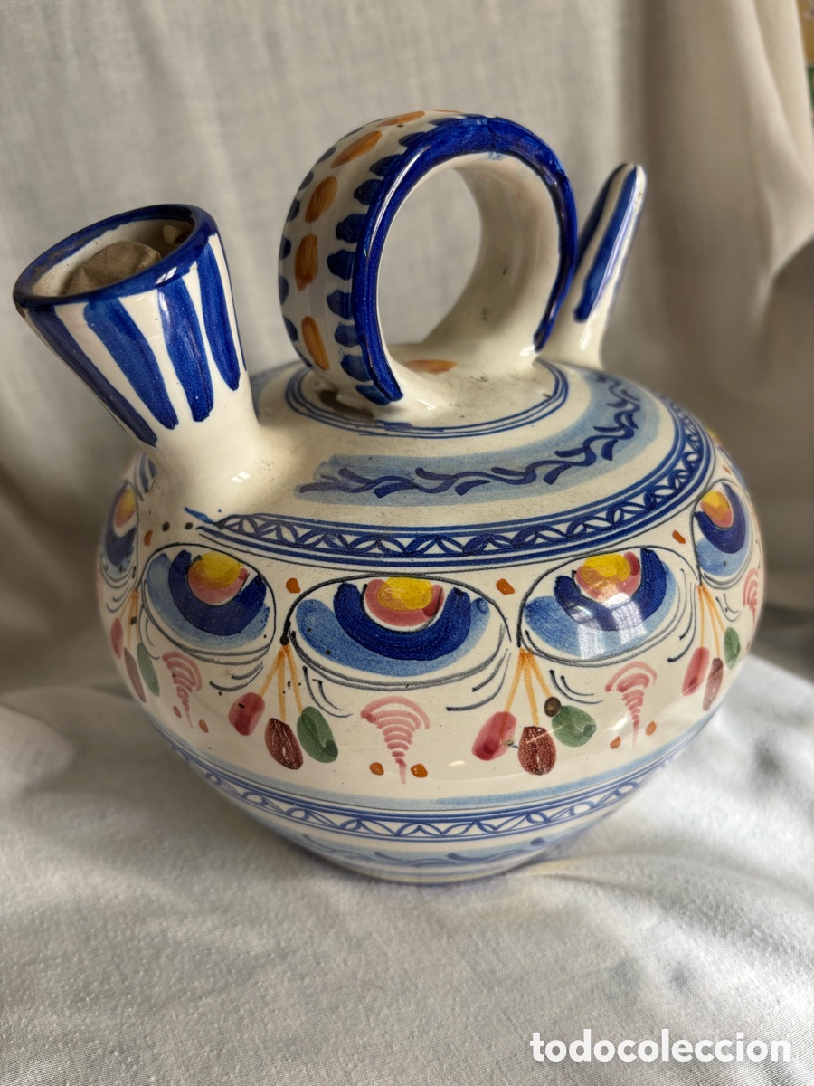 Antig&uuml;edades: Botijo Talavera. 18cm x17cm - Foto 7