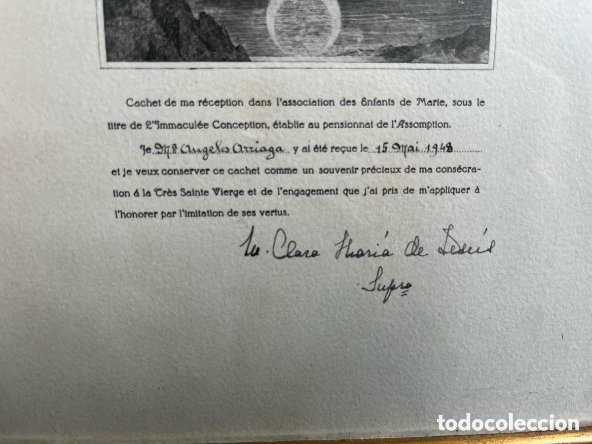 Antig&uuml;edades: Diploma religioso 1948 - Foto 4
