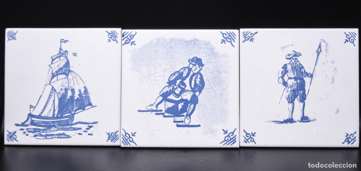 Antig&uuml;edades: Azulejos antiguos pintados - Foto 2
