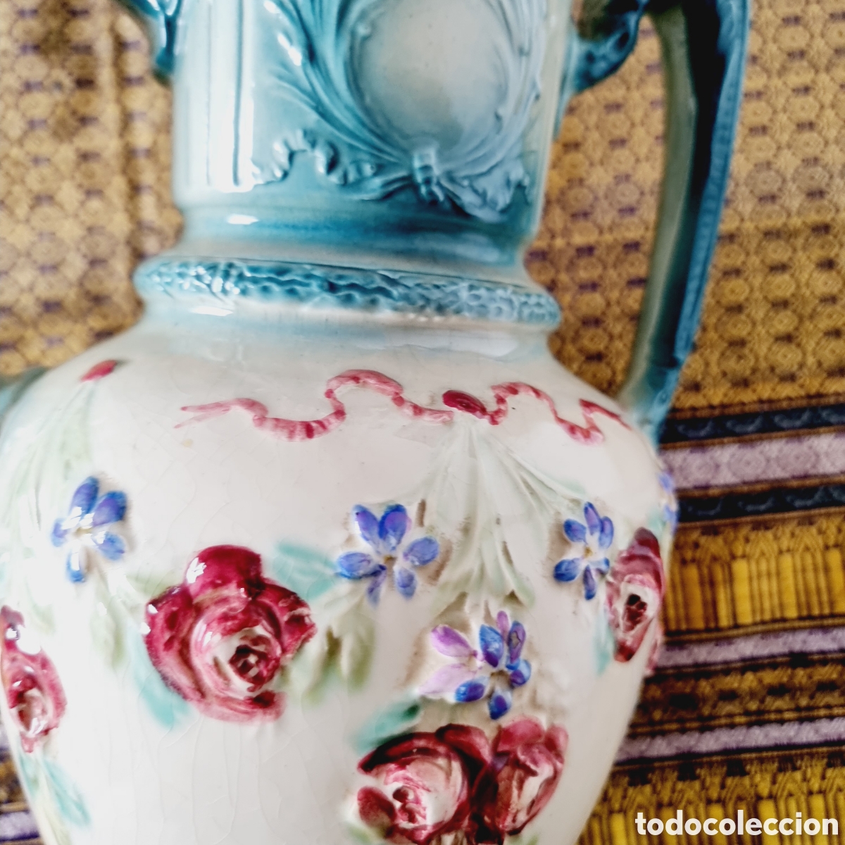 Antig&uuml;edades: 2 Jarrones May&oacute;lica Longchamp Art Dec&oacute; - Foto 13