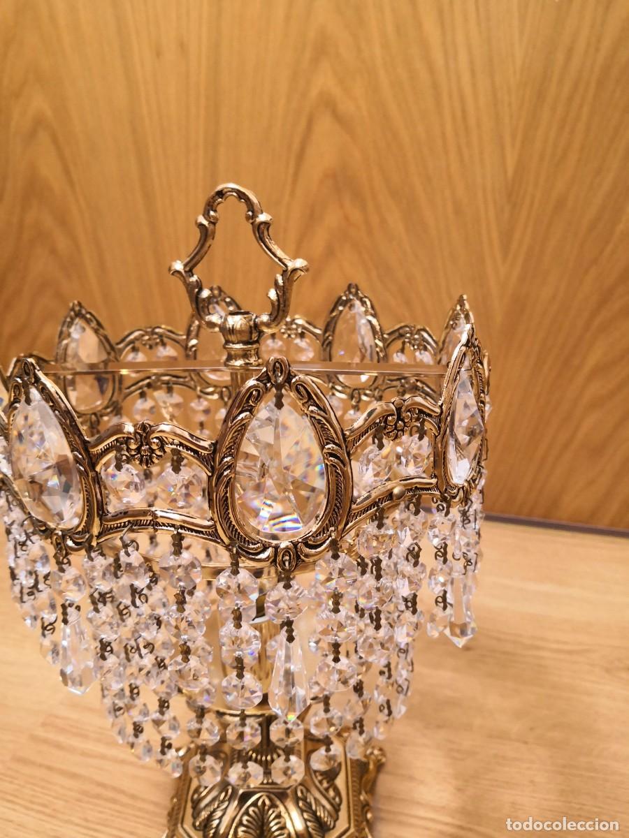 Antig&uuml;edades: L&Aacute;MPARA SOBREMESA CRISTAL STRASS - Foto 2