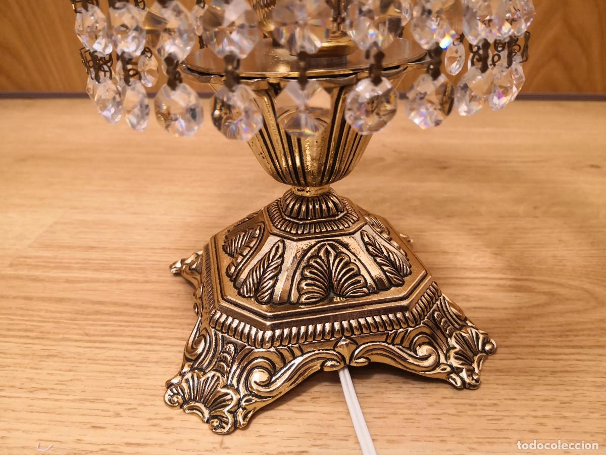 Antig&uuml;edades: L&Aacute;MPARA SOBREMESA CRISTAL STRASS - Foto 3