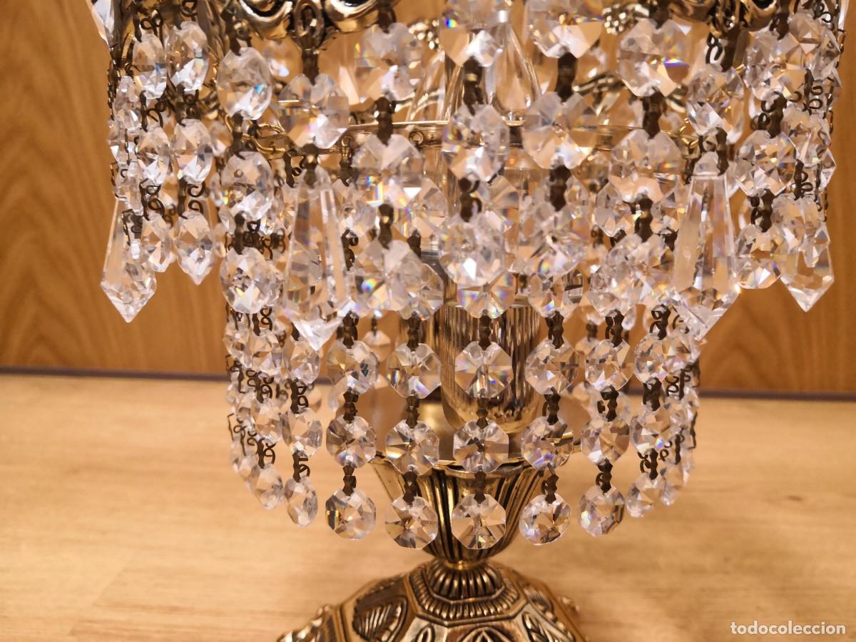 Antig&uuml;edades: L&Aacute;MPARA SOBREMESA CRISTAL STRASS - Foto 4
