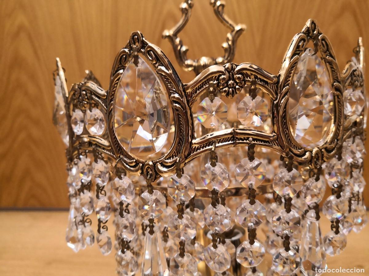 Antig&uuml;edades: L&Aacute;MPARA SOBREMESA CRISTAL STRASS - Foto 5