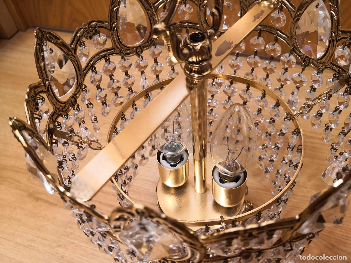 Antig&uuml;edades: L&Aacute;MPARA SOBREMESA CRISTAL STRASS - Foto 6
