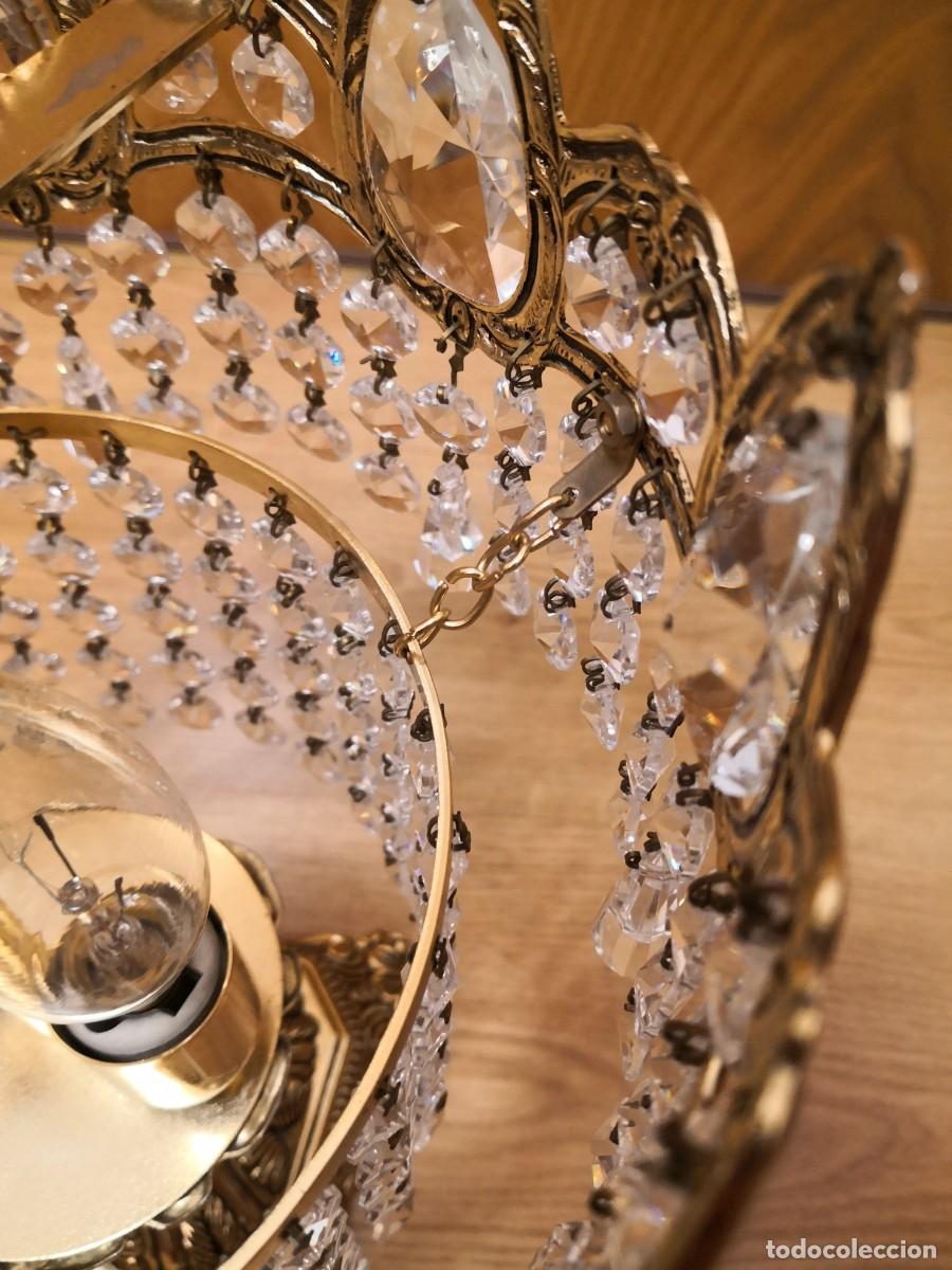 Antig&uuml;edades: L&Aacute;MPARA SOBREMESA CRISTAL STRASS - Foto 8