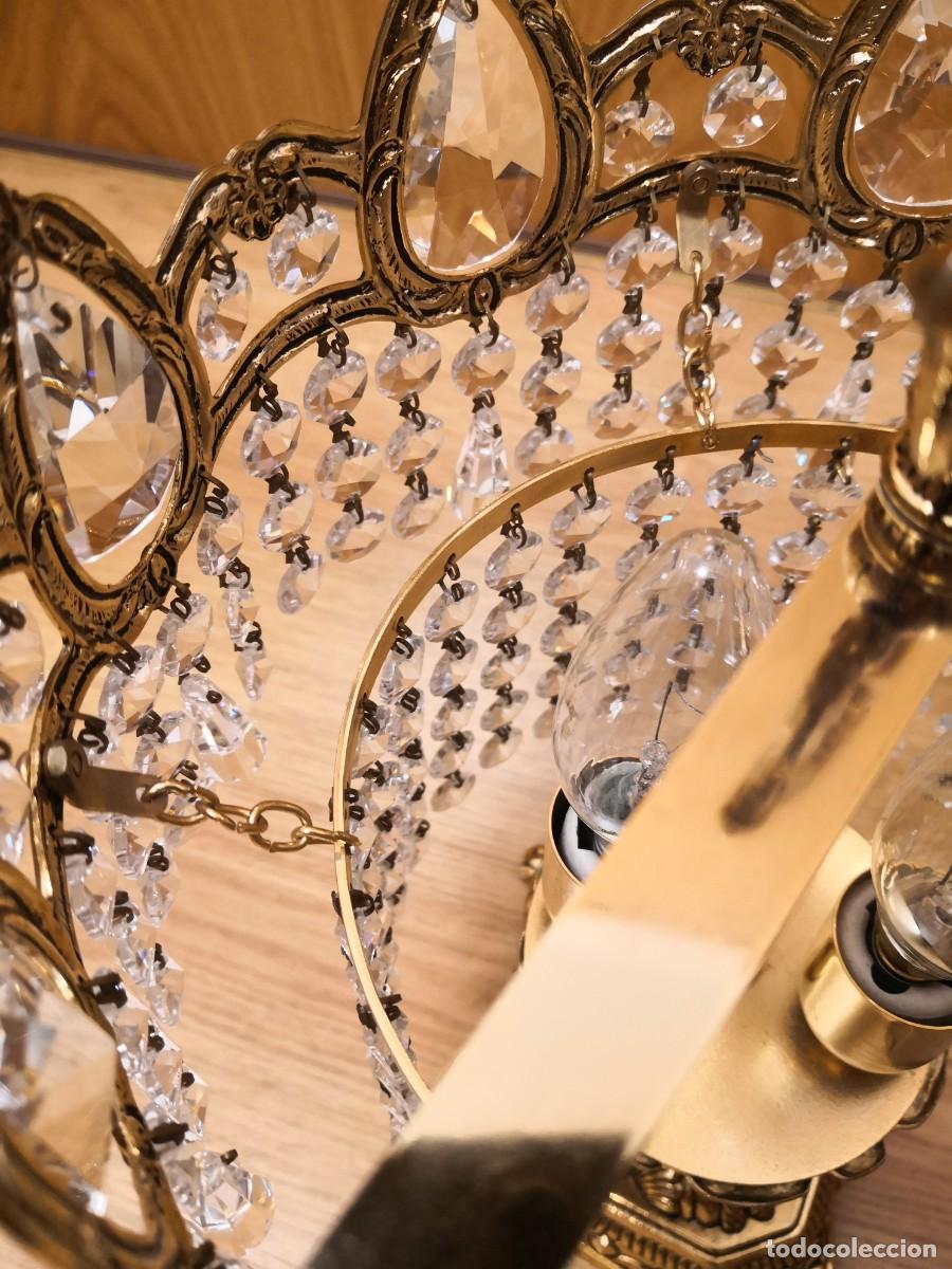Antig&uuml;edades: L&Aacute;MPARA SOBREMESA CRISTAL STRASS - Foto 9