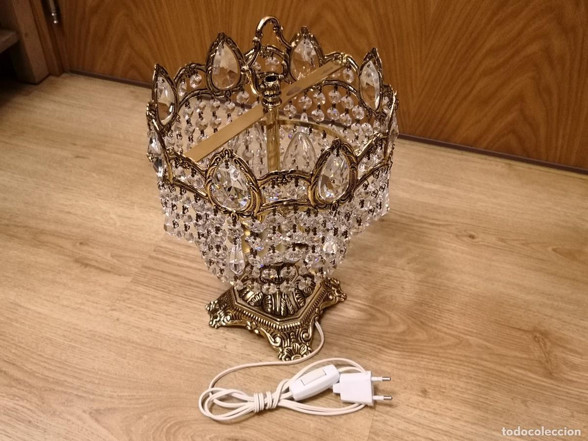 Antig&uuml;edades: L&Aacute;MPARA SOBREMESA CRISTAL STRASS - Foto 16