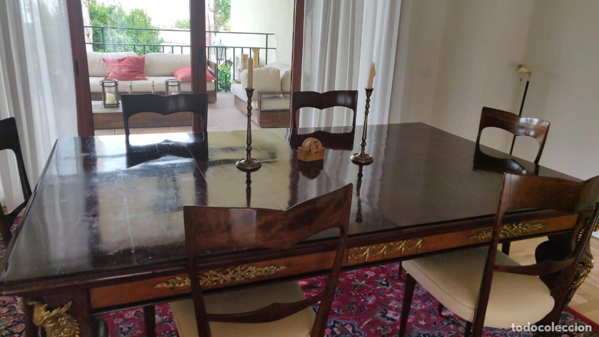 Antig&uuml;edades: GRAN MESA DE COMEDOR EXTENSIBLE ESTILO IMPERIO - Foto 1