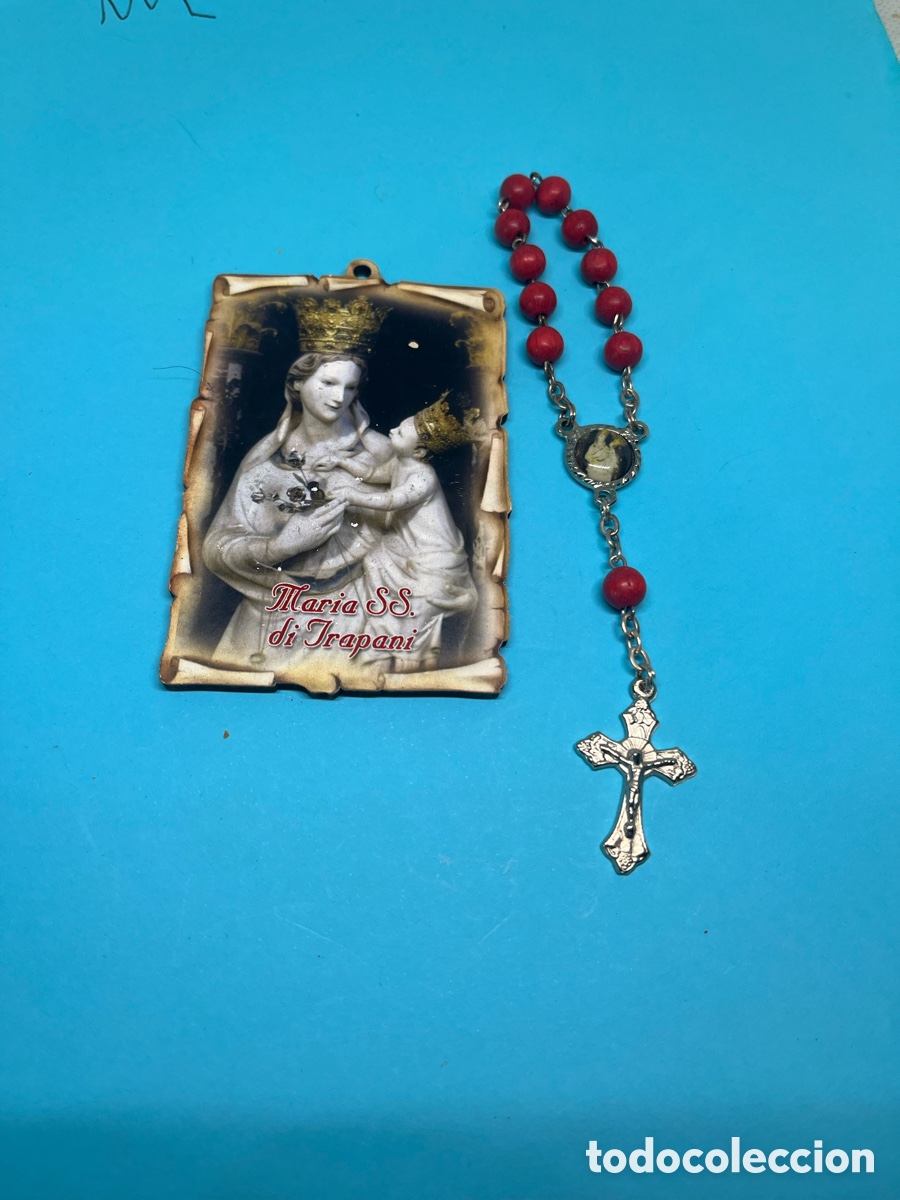 Antig&uuml;edades: ROSARIO Y TABLILLA DE LA VIRGEN, - Foto 1