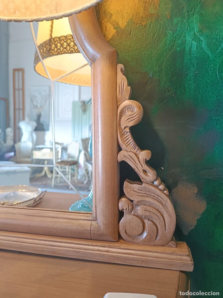 Antig&uuml;edades: Mueble recibidor antiguo con espejo. - Foto 5