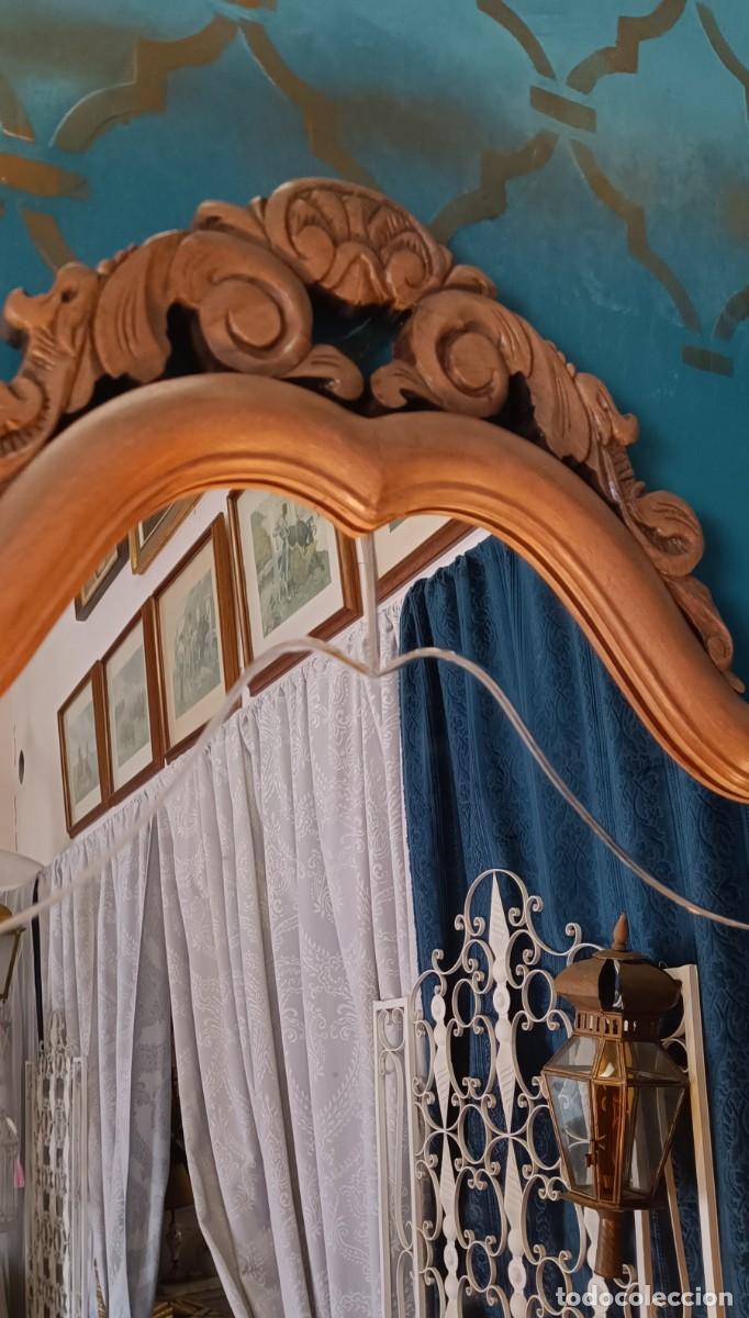 Antig&uuml;edades: Mueble recibidor antiguo con espejo. - Foto 9