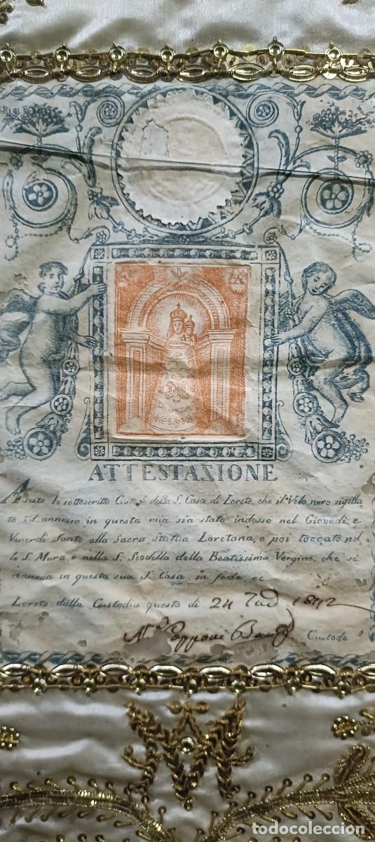 Antig&uuml;edades: Atesstazione, certificado papal 1812 - Foto 2
