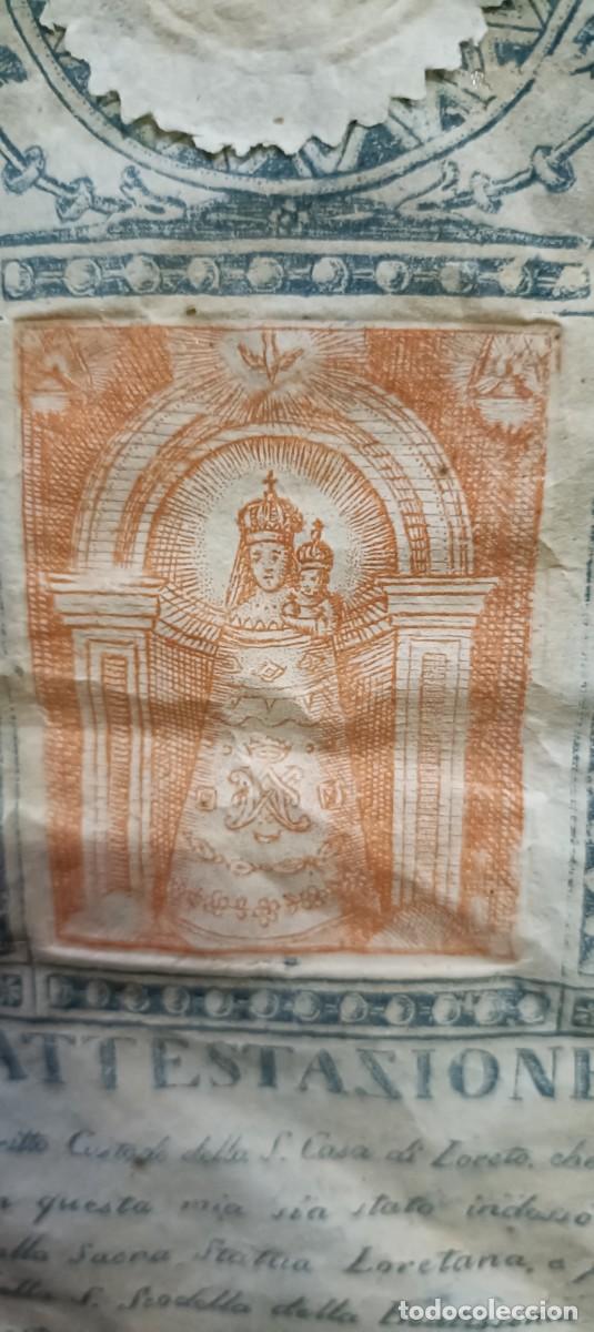 Antig&uuml;edades: Atesstazione, certificado papal 1812 - Foto 4