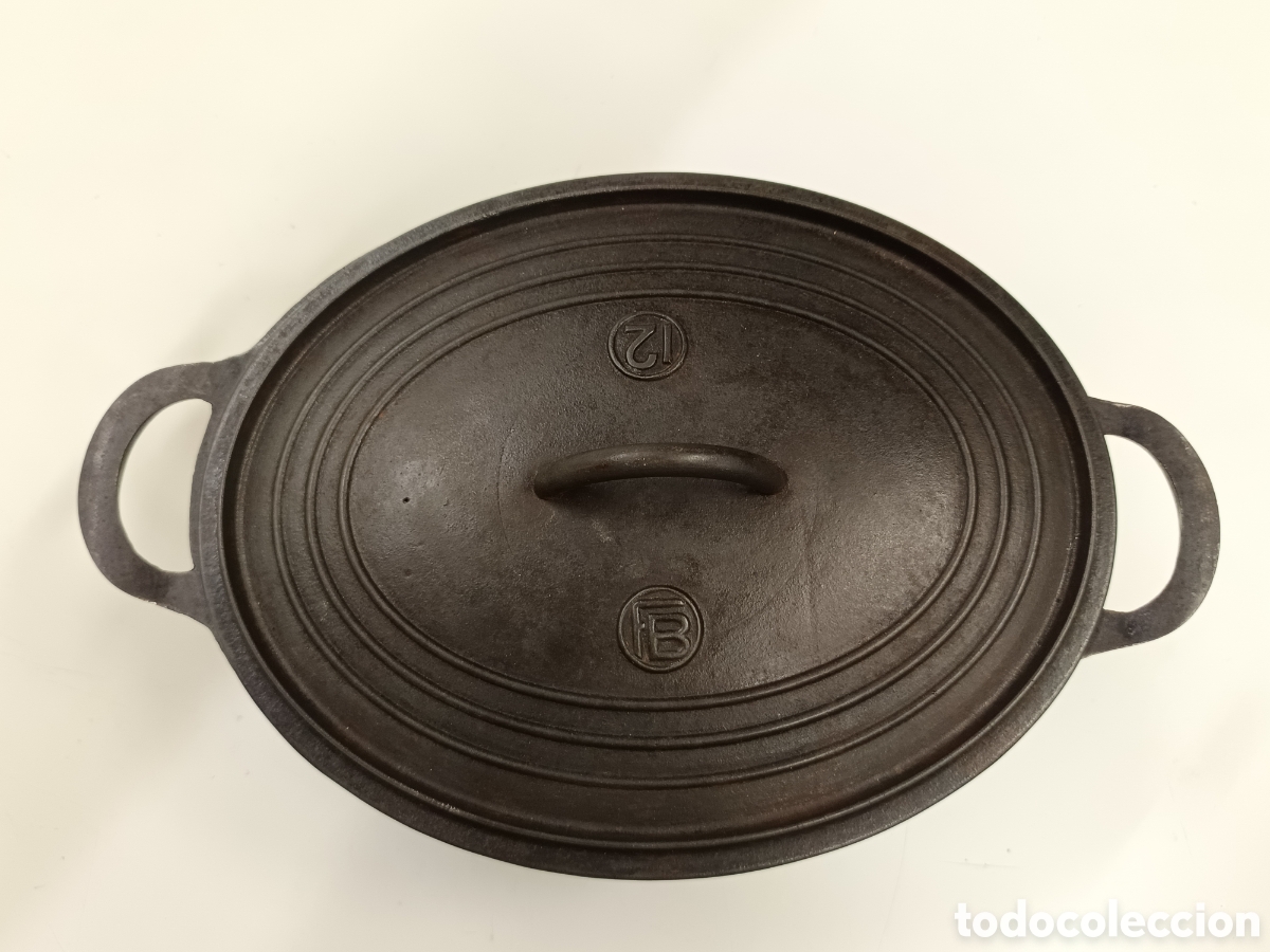 Antig&uuml;edades: Antigua Olla cocotte hierro FB 12 - Foto 3