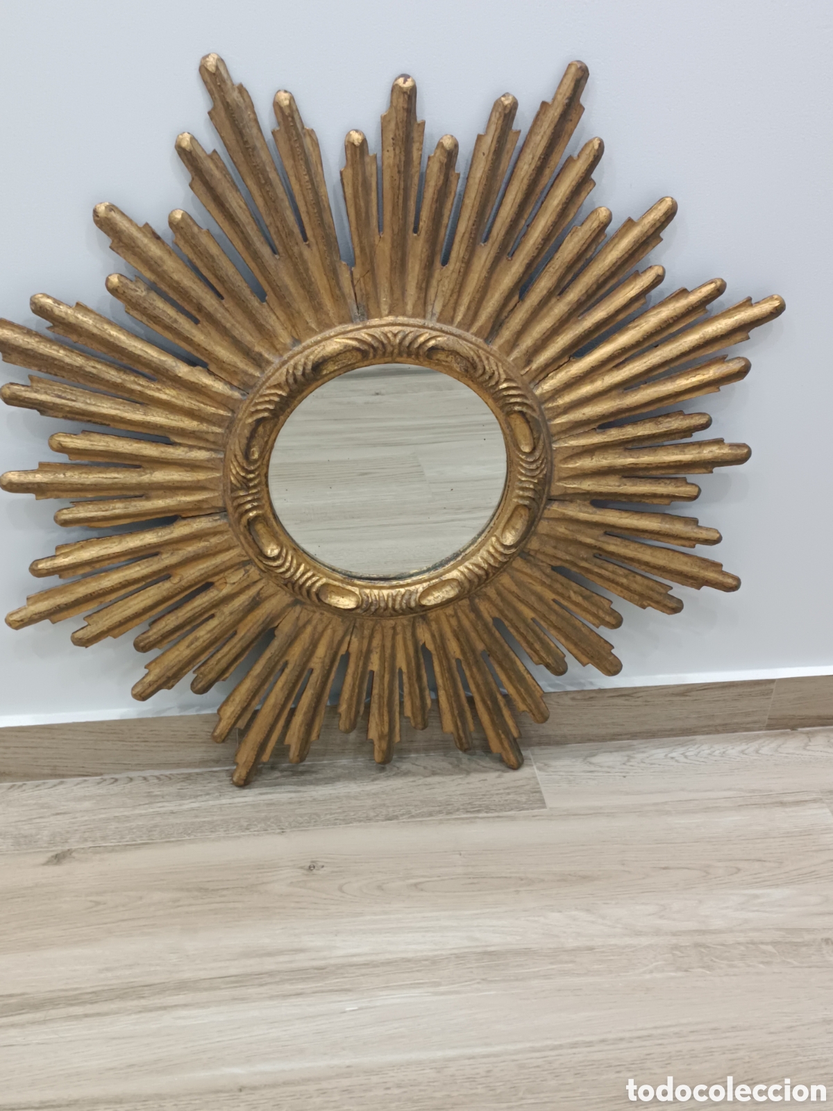 Antig&uuml;edades: ANTIGUO ESPEJO DE SOL EN MADERA - Foto 2