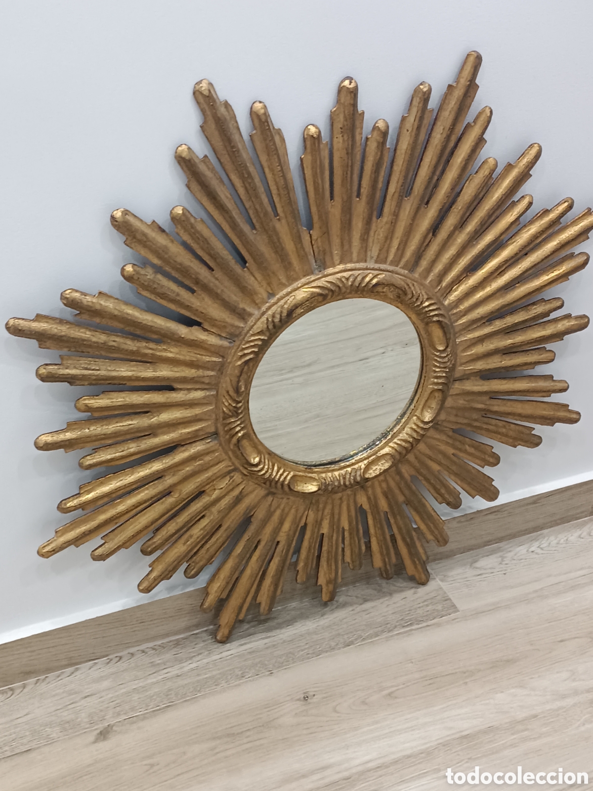 Antig&uuml;edades: ANTIGUO ESPEJO DE SOL EN MADERA - Foto 3