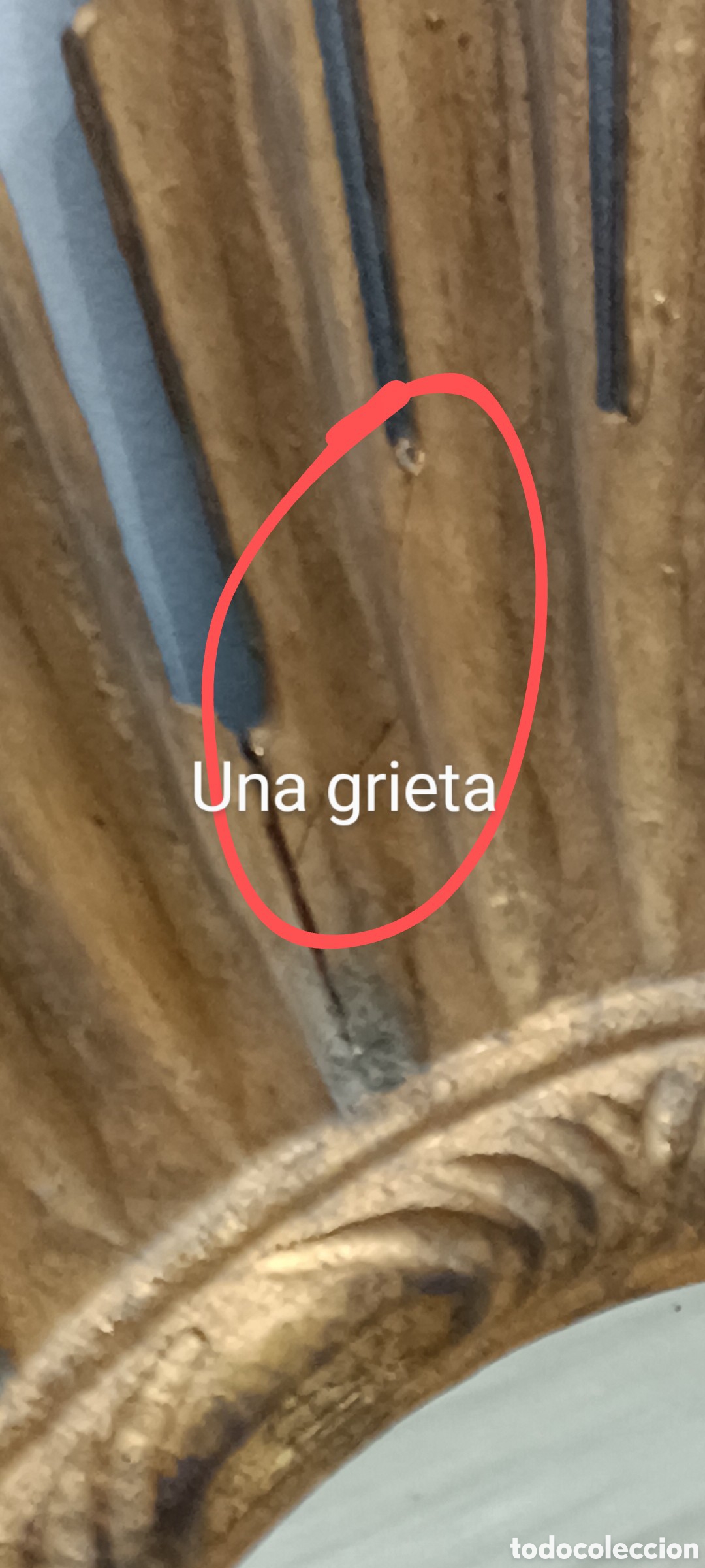 Antig&uuml;edades: ANTIGUO ESPEJO DE SOL EN MADERA - Foto 12