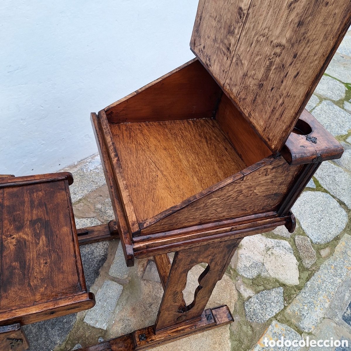 Antig&uuml;edades: Pupitre de de escuela de madera - Foto 4