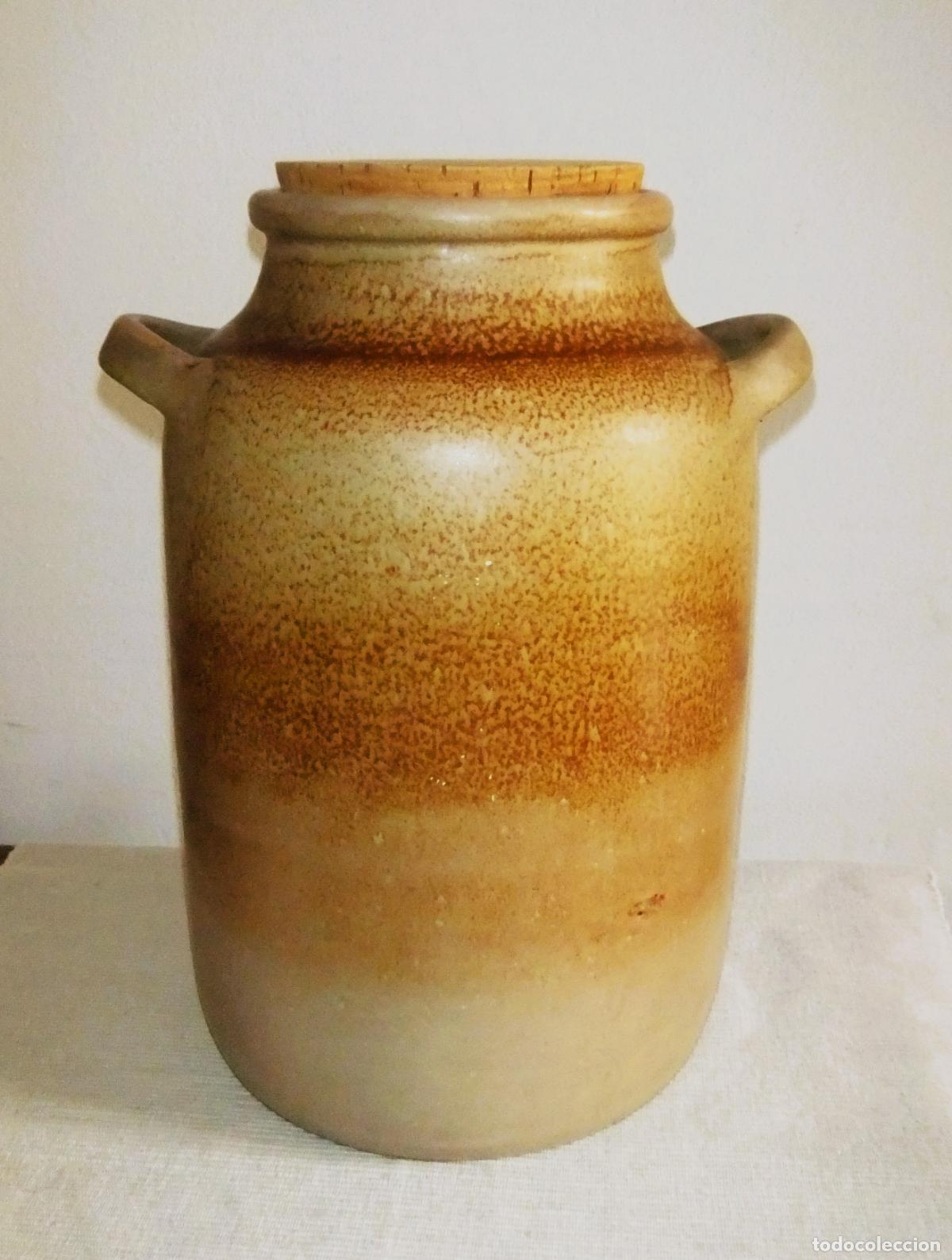 Antig&uuml;edades: GRAN TARRO PARA VINAGRE DE GRES CON GRIFO, FRANCIA, VINTAGE - Foto 4