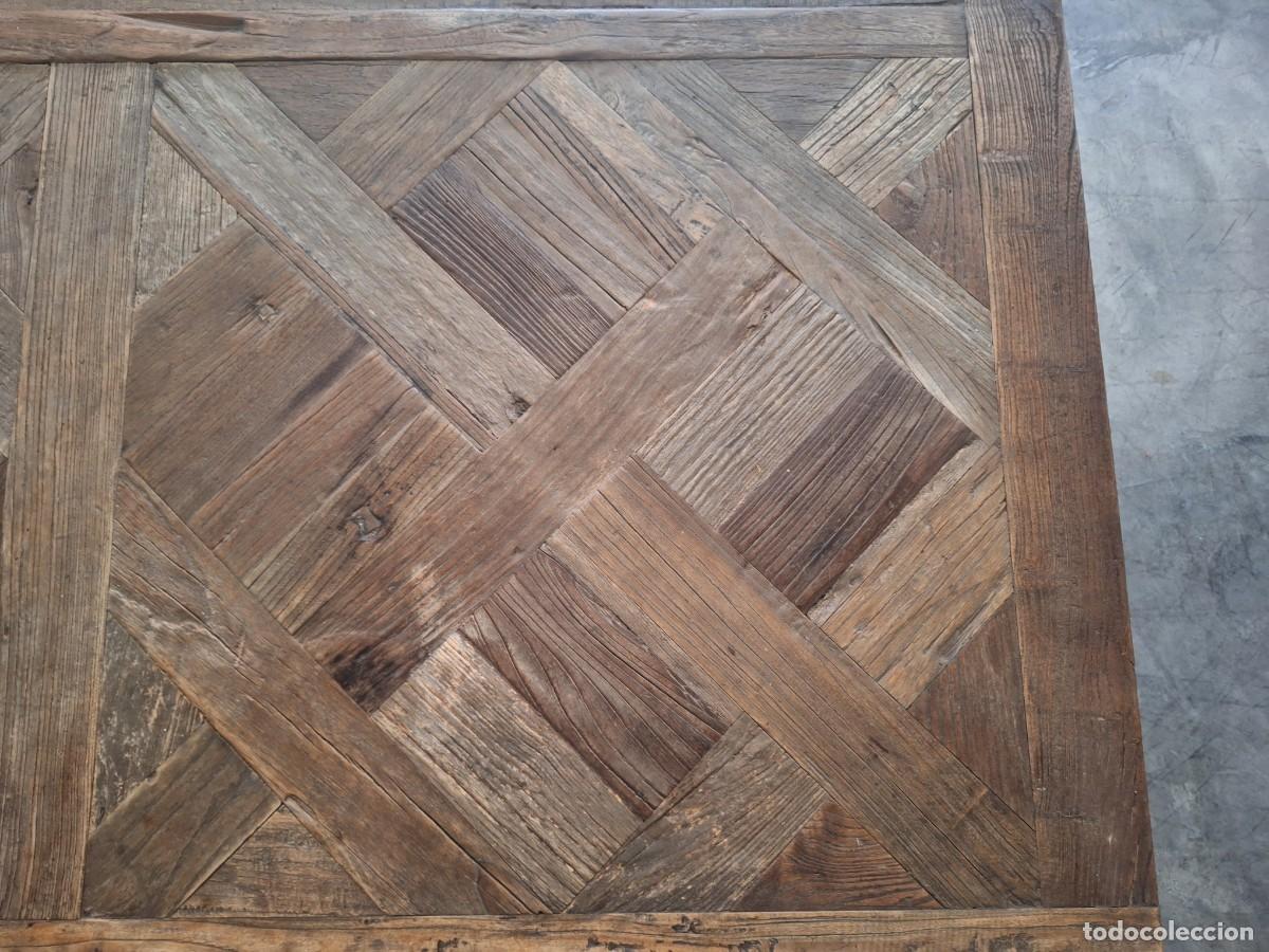 Antig&uuml;edades: Mesa baja rectangular de centro en metal y olmo macizo - Foto 17