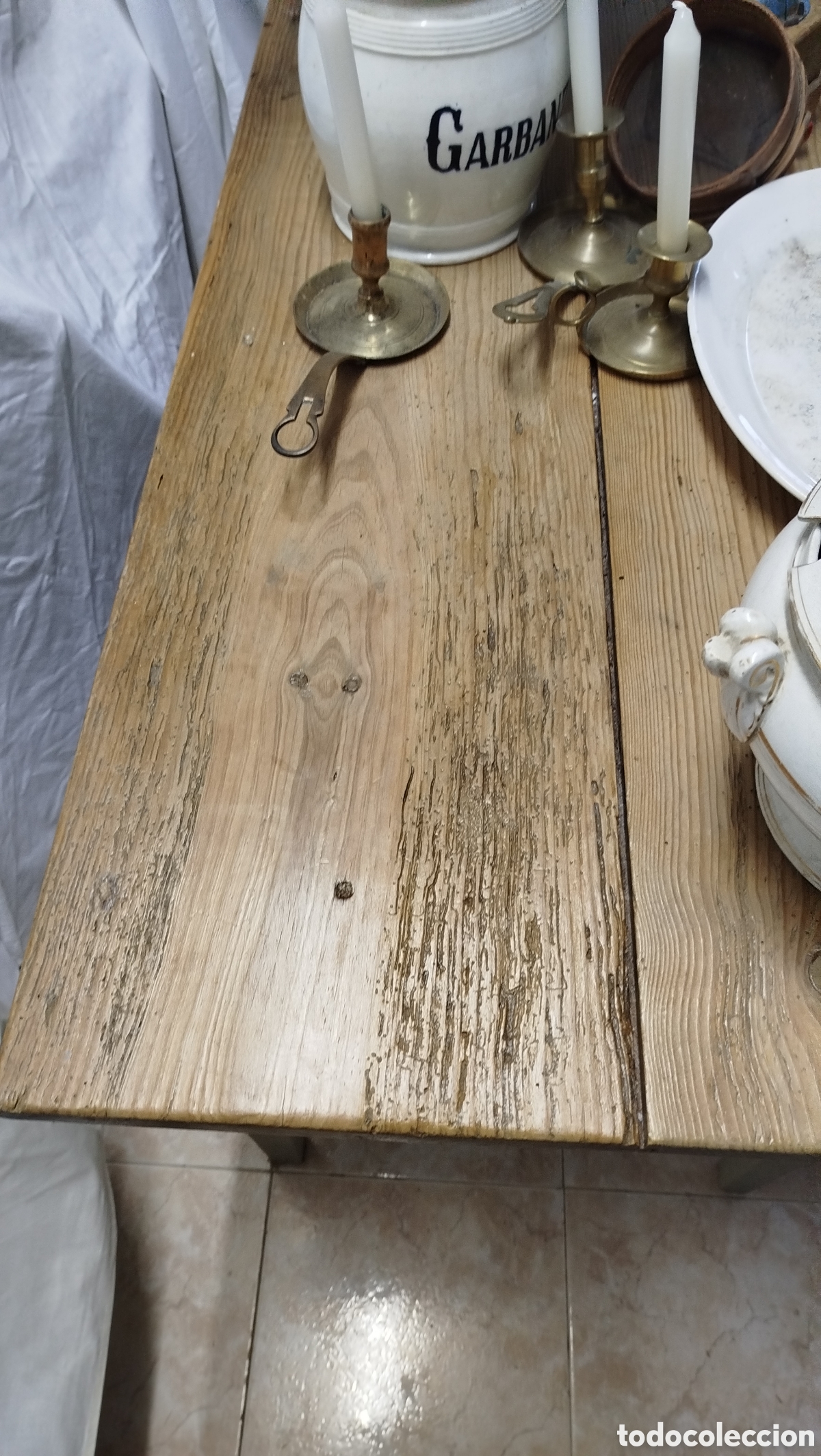 Antig&uuml;edades: Mesa tocinera de cocina - Foto 4