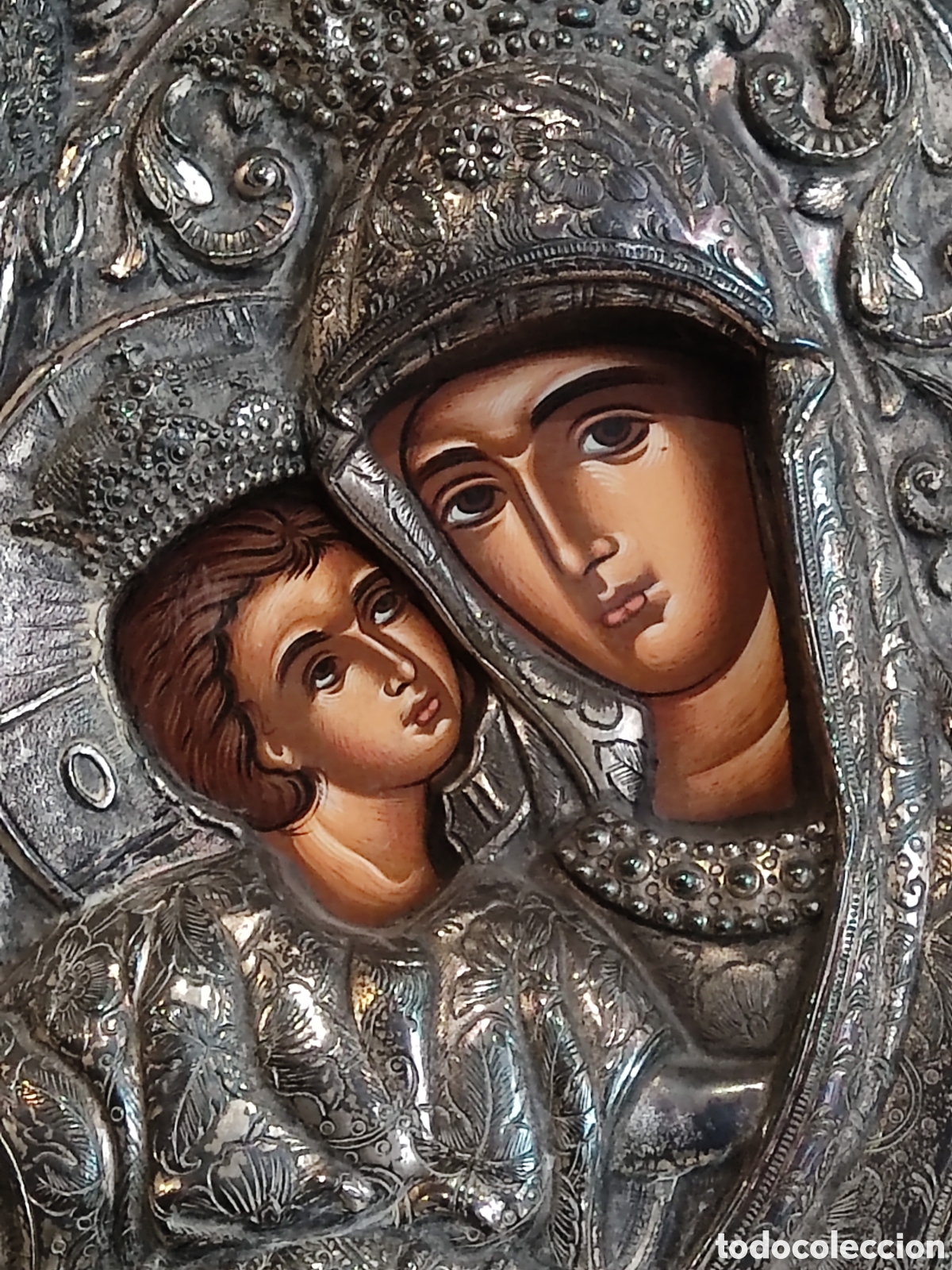 Antig&uuml;edades: ESPECTACULAR ICONO EN PLATA 925 - Foto 3