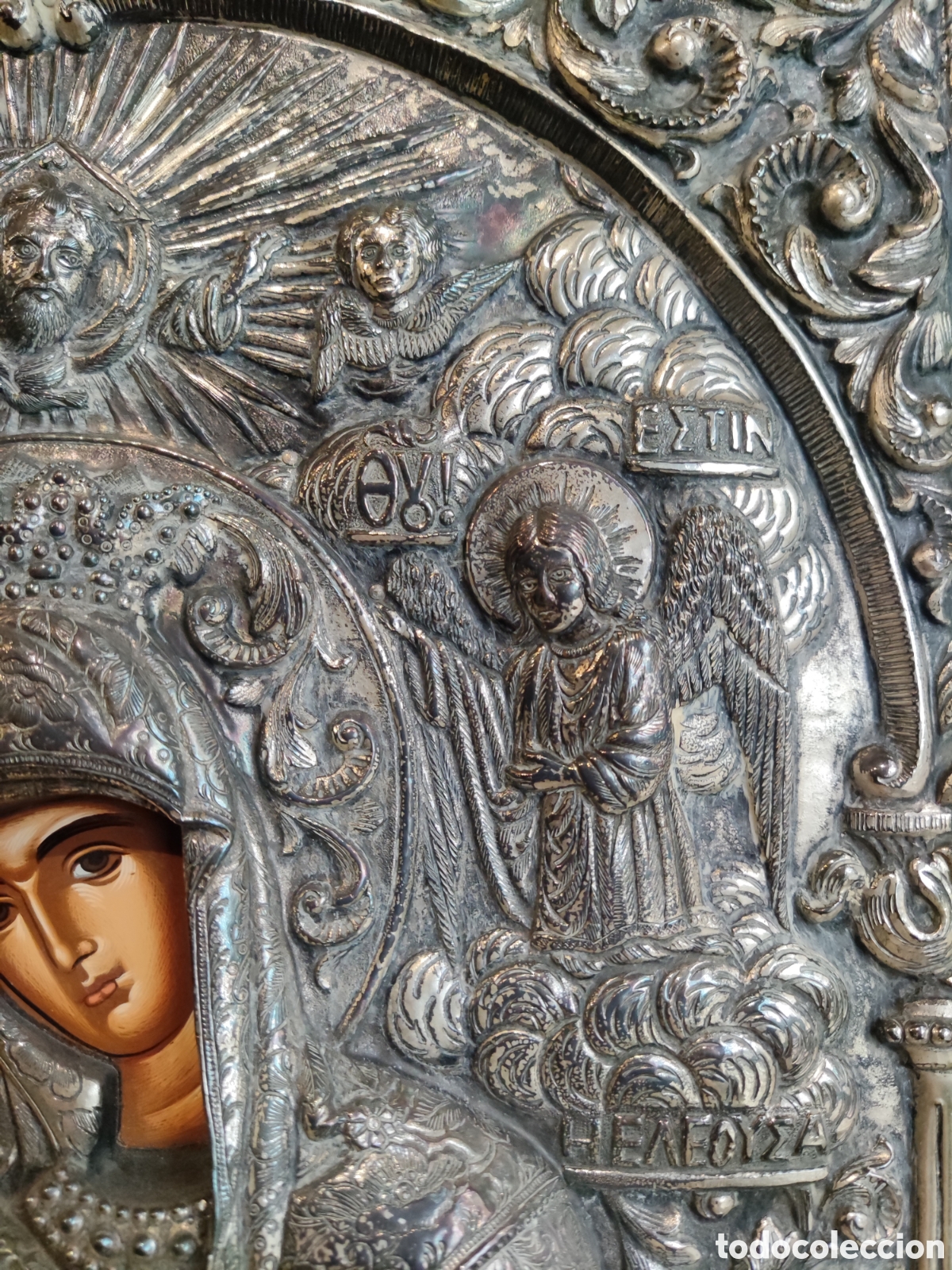 Antig&uuml;edades: ESPECTACULAR ICONO EN PLATA 925 - Foto 4