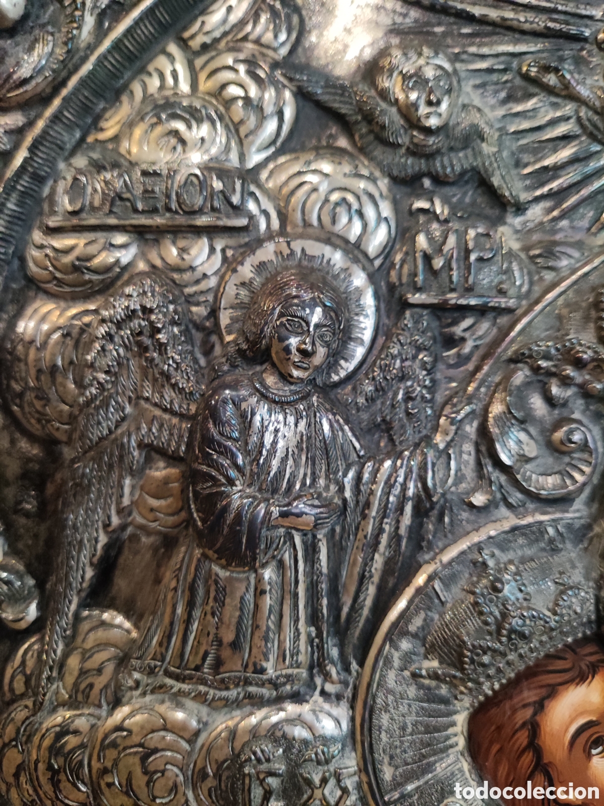 Antig&uuml;edades: ESPECTACULAR ICONO EN PLATA 925 - Foto 12