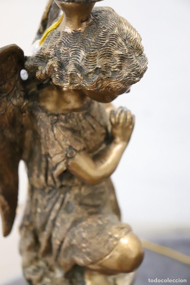 Antig&uuml;edades: L&aacute;mparas de mesa de bronce de 7 luces, finales del siglo XIX - Foto 19