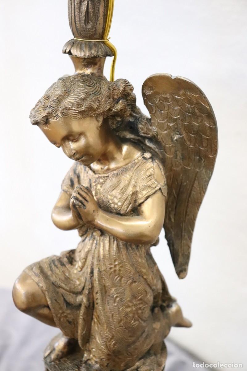 Antig&uuml;edades: L&aacute;mparas de mesa de bronce de 7 luces, finales del siglo XIX - Foto 20