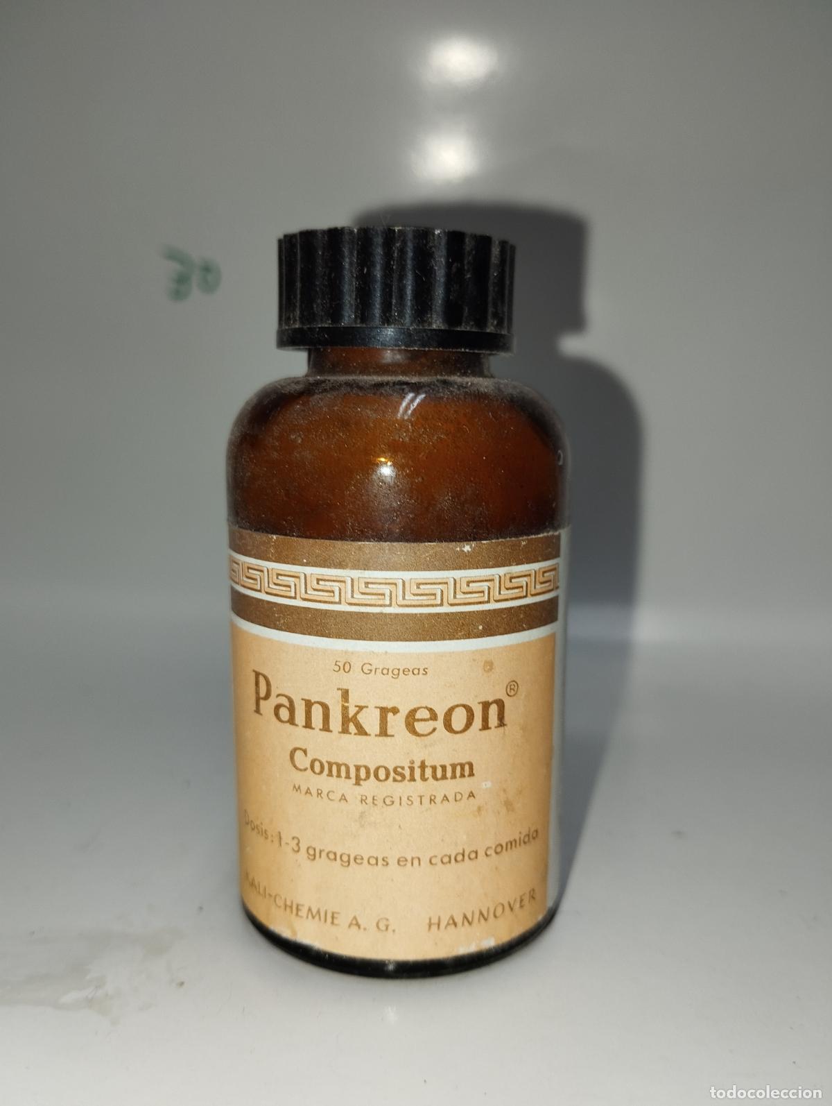 Antig&uuml;edades: FRASCO DE FARMACIA PANKREON - Foto 1