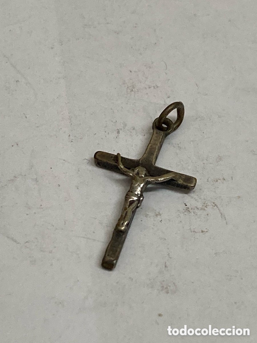 Antig&uuml;edades: Cruz de plateado religiosa C340 - Foto 1