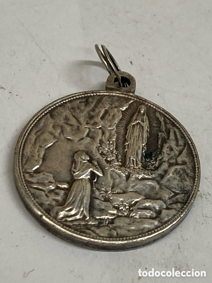 Antig&uuml;edades: Medalla de plateada religioso C340 - Foto 2